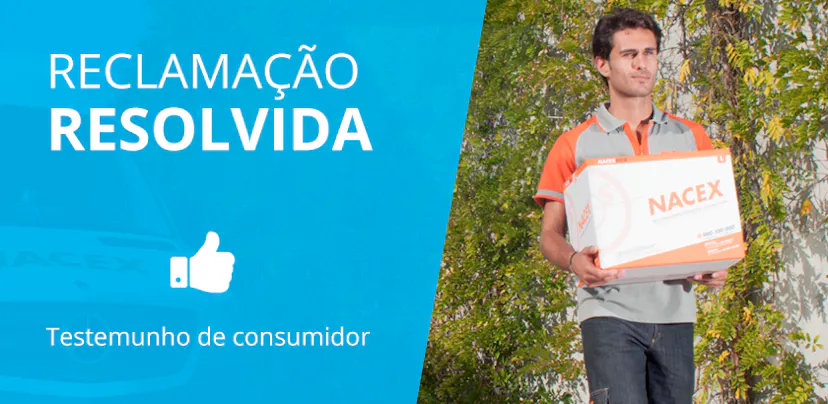 Nacex: Cliente d&aacute; nota m&aacute;xima por profissionalismo na resolu&ccedil;&atilde;o do seu problema