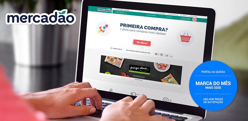 Mercadão líder em satisfação há 9 meses consecutivos no Portal da Queixa